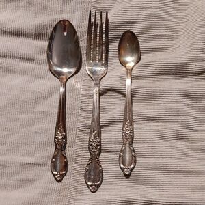 Vintage WM Roger & Son Serving Set Silver Plate